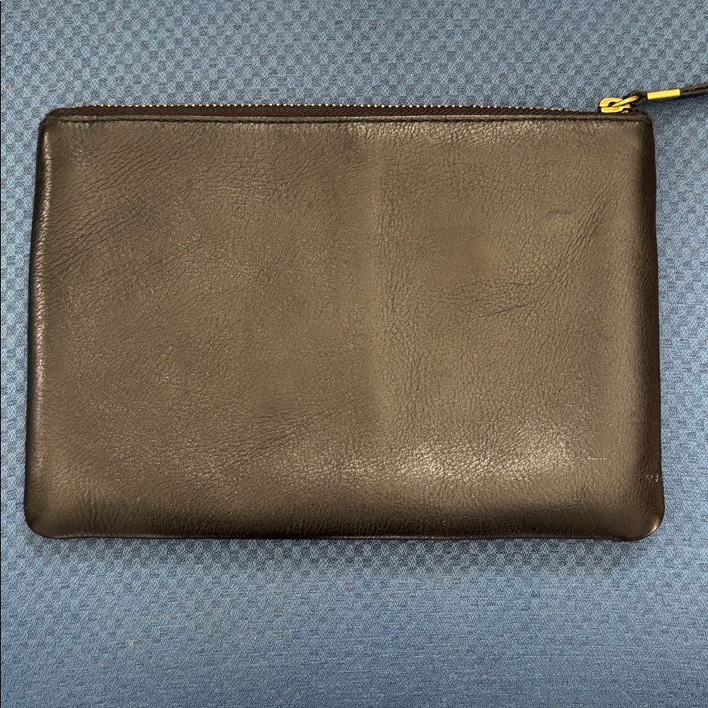 MADEWELL cow leather travel case pouch clutch 9”x 6” - Picture 2 of 5